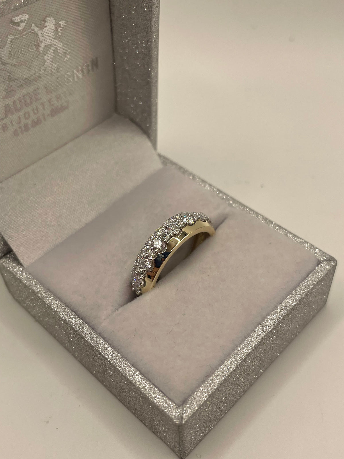 Semi-eternity band - round brilliant lab-grown diamonds