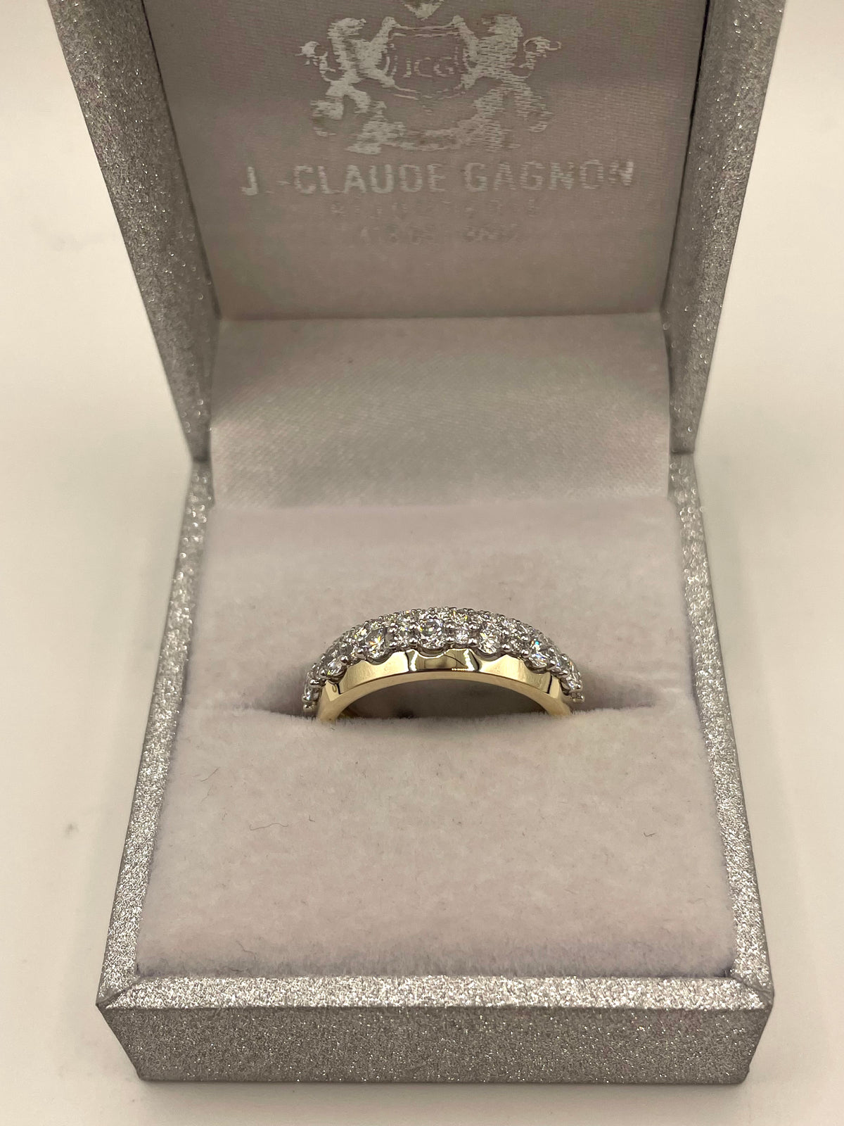 Semi-eternity band - round brilliant lab-grown diamonds