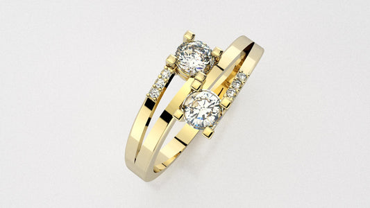 Bague en or style ressort